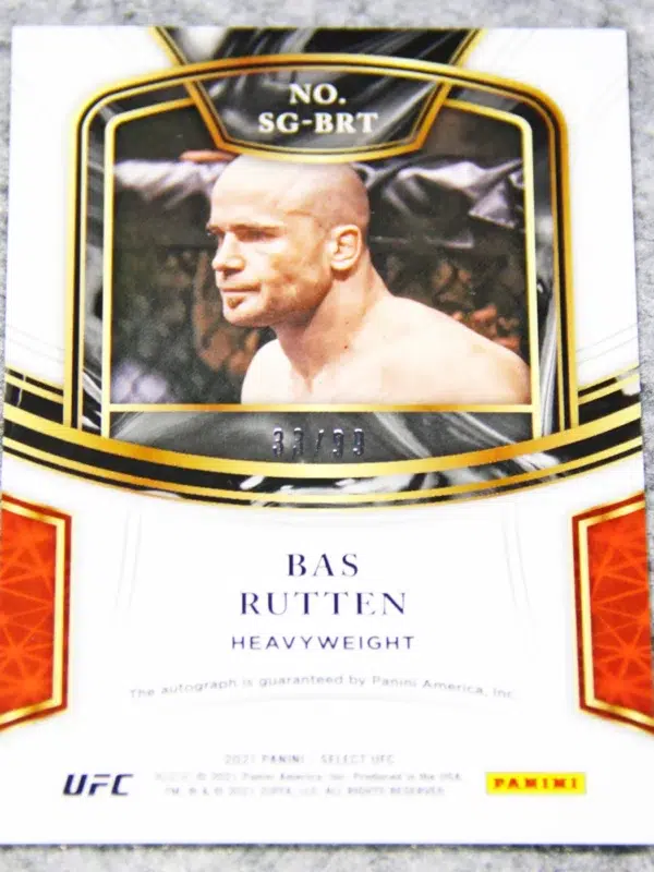 2021 Bas Rutten #SG-BRT Panini Select UFC Autograph /99