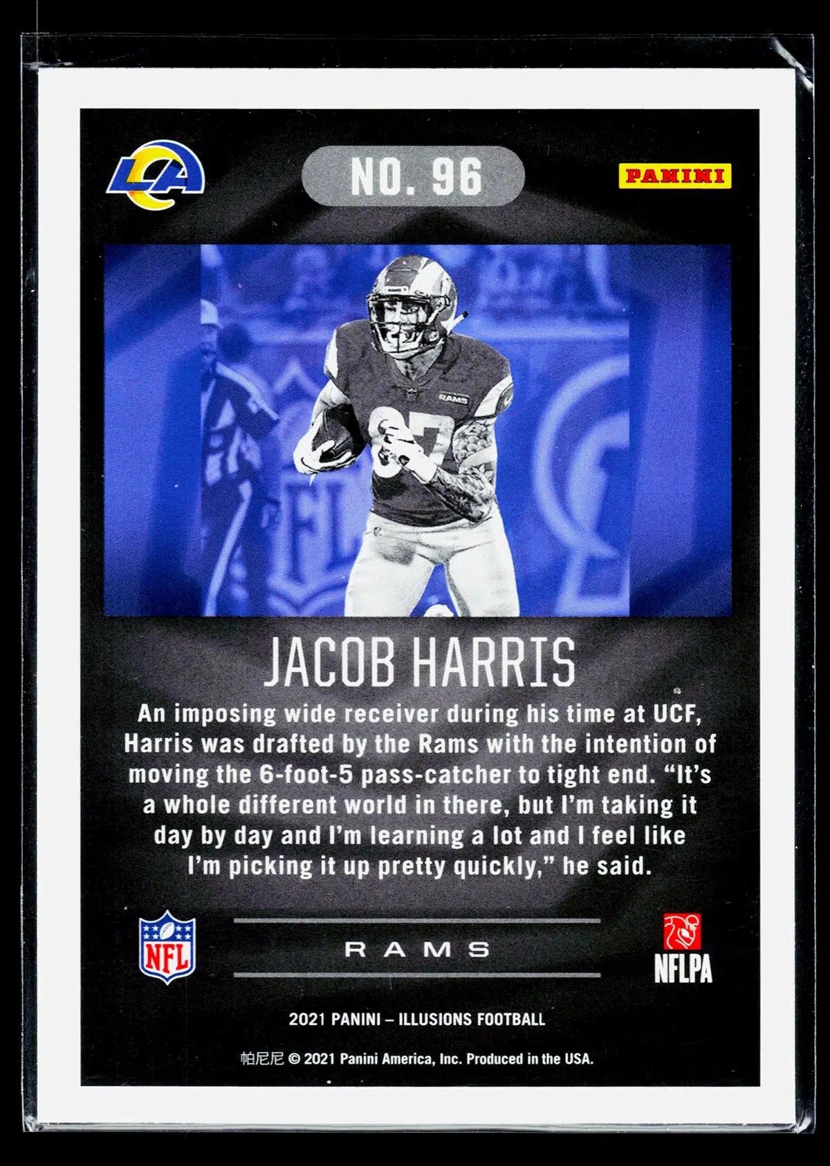 2021 Jacob Harris #96 Panini Illusions - back