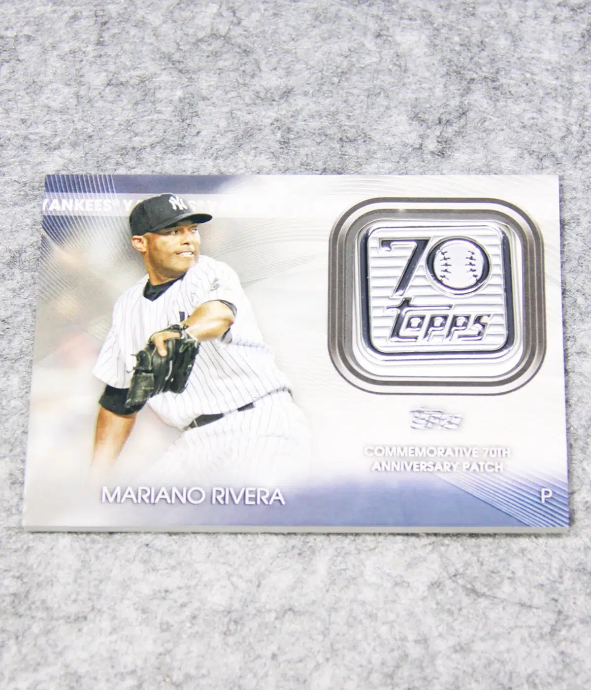 2021 Mariano Rivera #70LP MR Topps 70th Anniversary Logo Patch - front