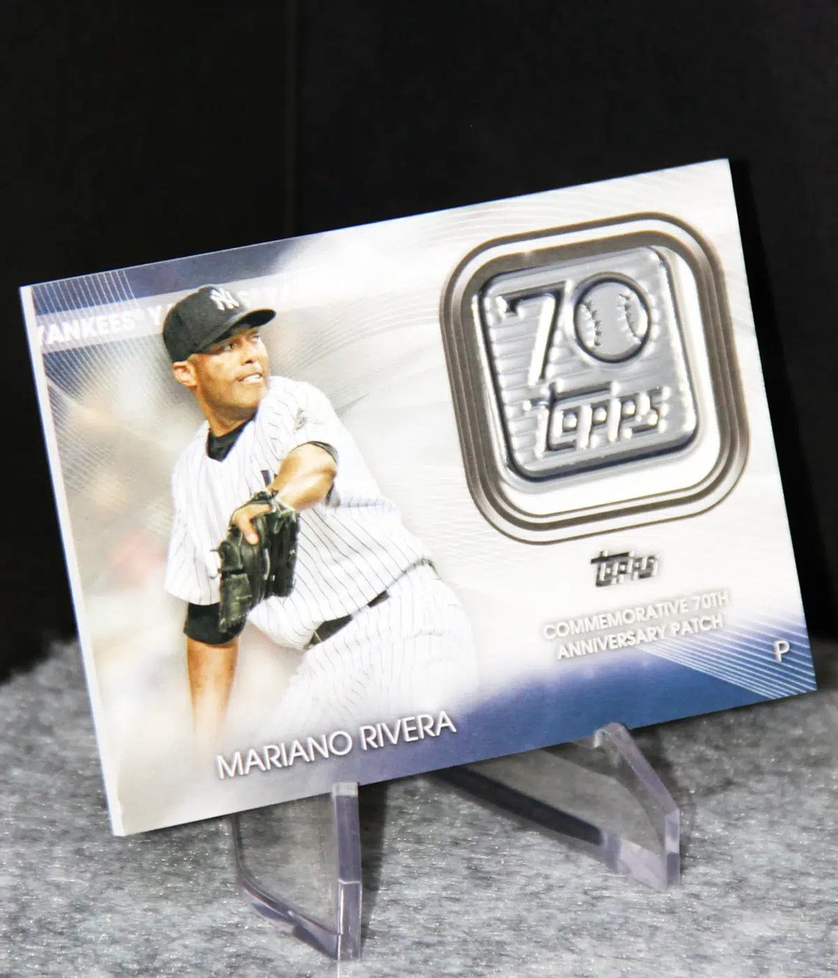 2021 Mariano Rivera #70LP MR Topps 70th Anniversary Logo Patch - stand