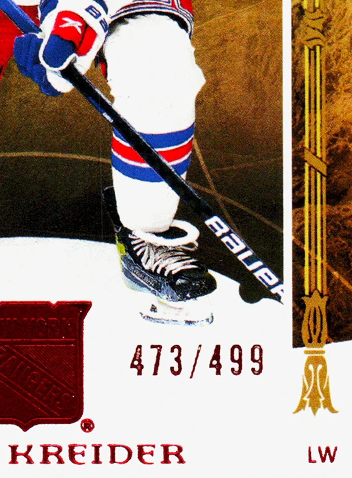 2022 23 Chris Kreider #122 Upper Deck Artifacts of 499 - detail