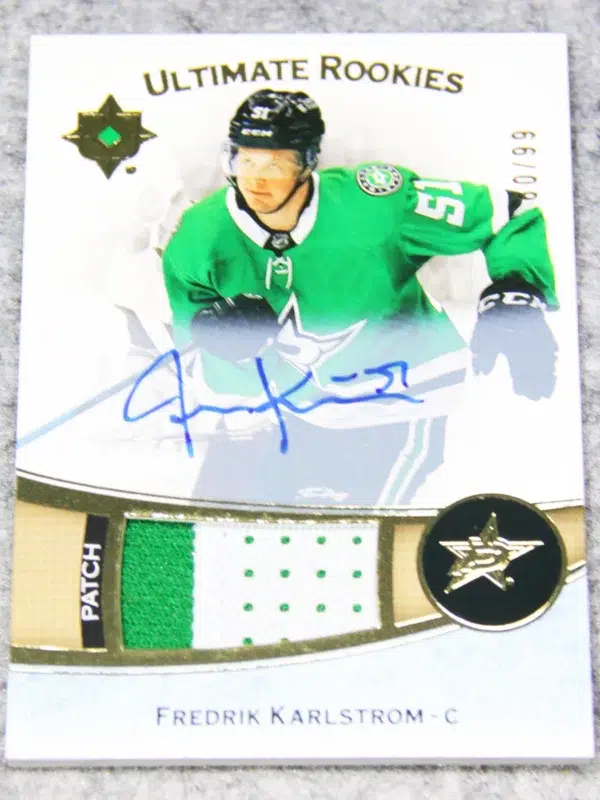 2022 23 Fredrik Karlstrom #152 Upper Deck Ultimate Collection Ultimate Rookies of 99 - front