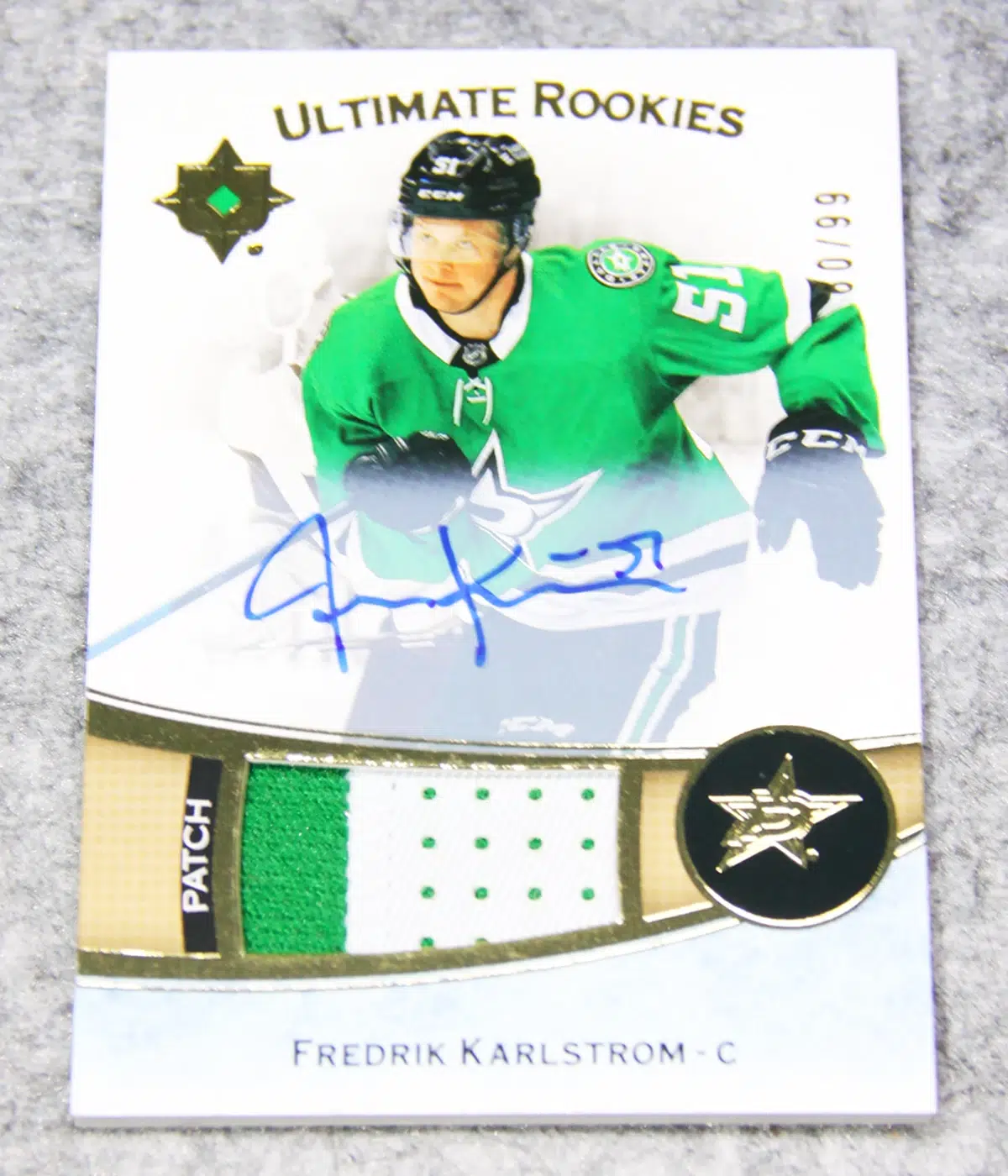 2022 23 Fredrik Karlstrom #152 Upper Deck Ultimate Collection Ultimate Rookies of 99 - front