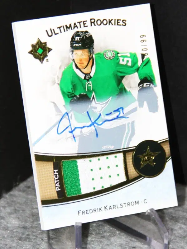 2022 23 Fredrik Karlstrom #152 Upper Deck Ultimate Collection Ultimate Rookies of 99 - stand