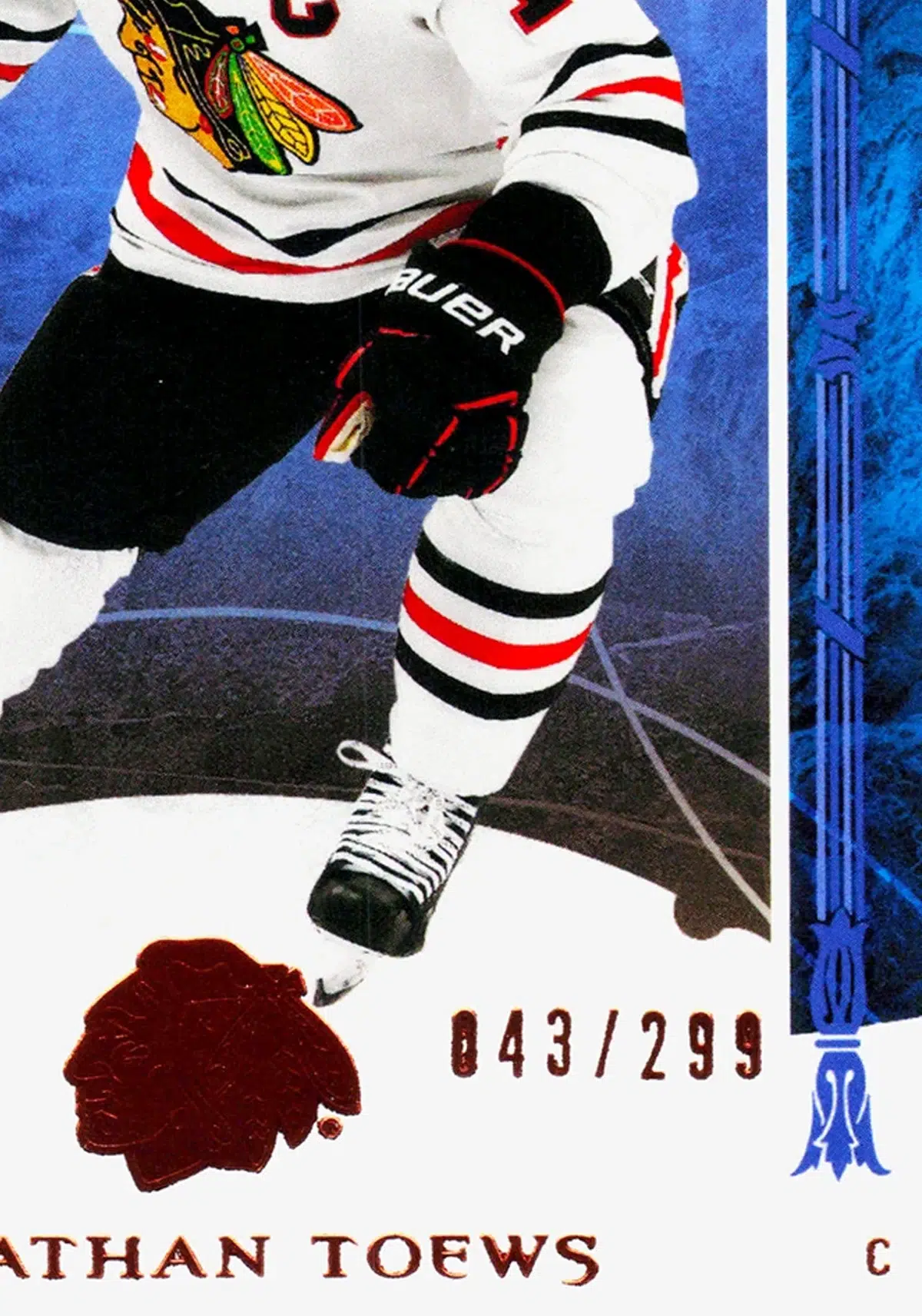 2022 23 Jonathan Toews #27 Upper Deck Artifacts of 299 - detail