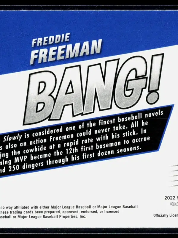 2022 Freddie Freeman #BG 11 Panini Mosaic Bang - back