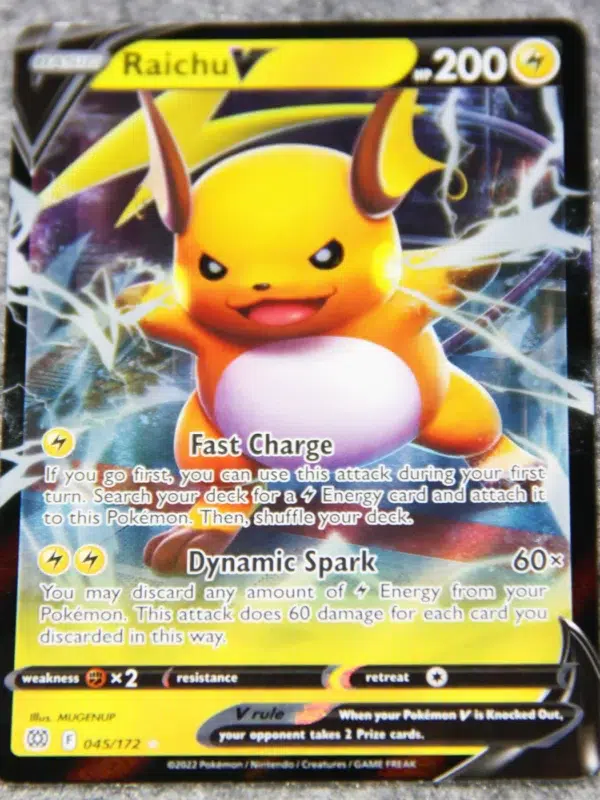 2022 Raichu V #045 172 Pokemon Brilliant Stars Ultra Rare Holo - front