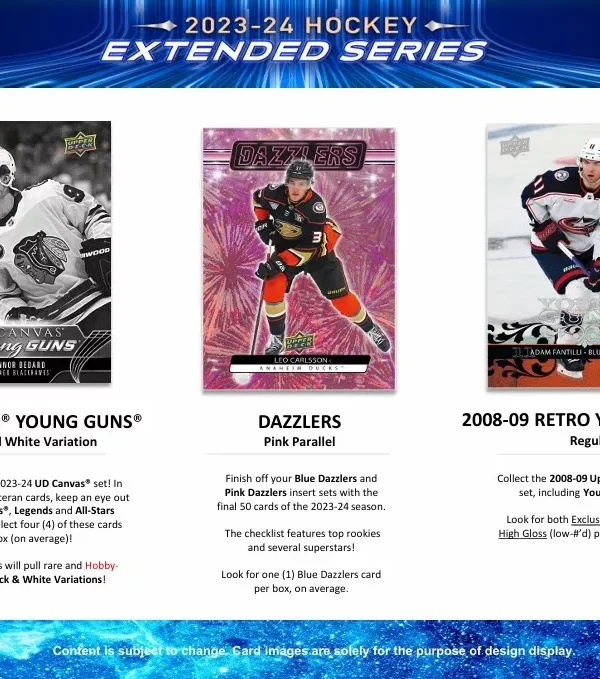 2023-24 Upper Deck Extended Series Hockey NHL Hobby Box