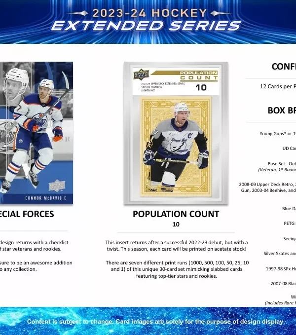 2023-24 Upper Deck Extended Series Hockey NHL Hobby Box