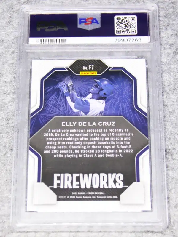 2023 Elly De La Cruz #F7 Panini Prizm Fireworks - back