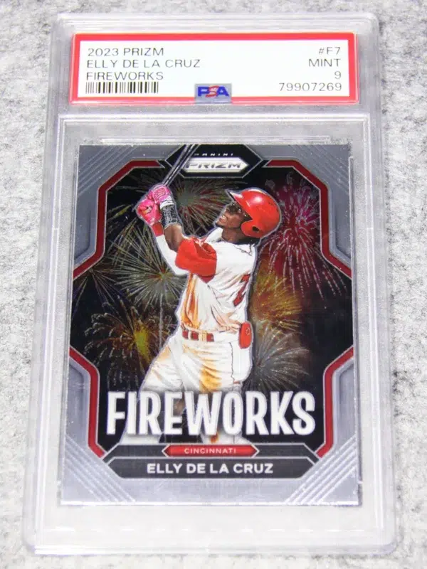 2023 Elly De La Cruz #F7 Panini Prizm Fireworks - front