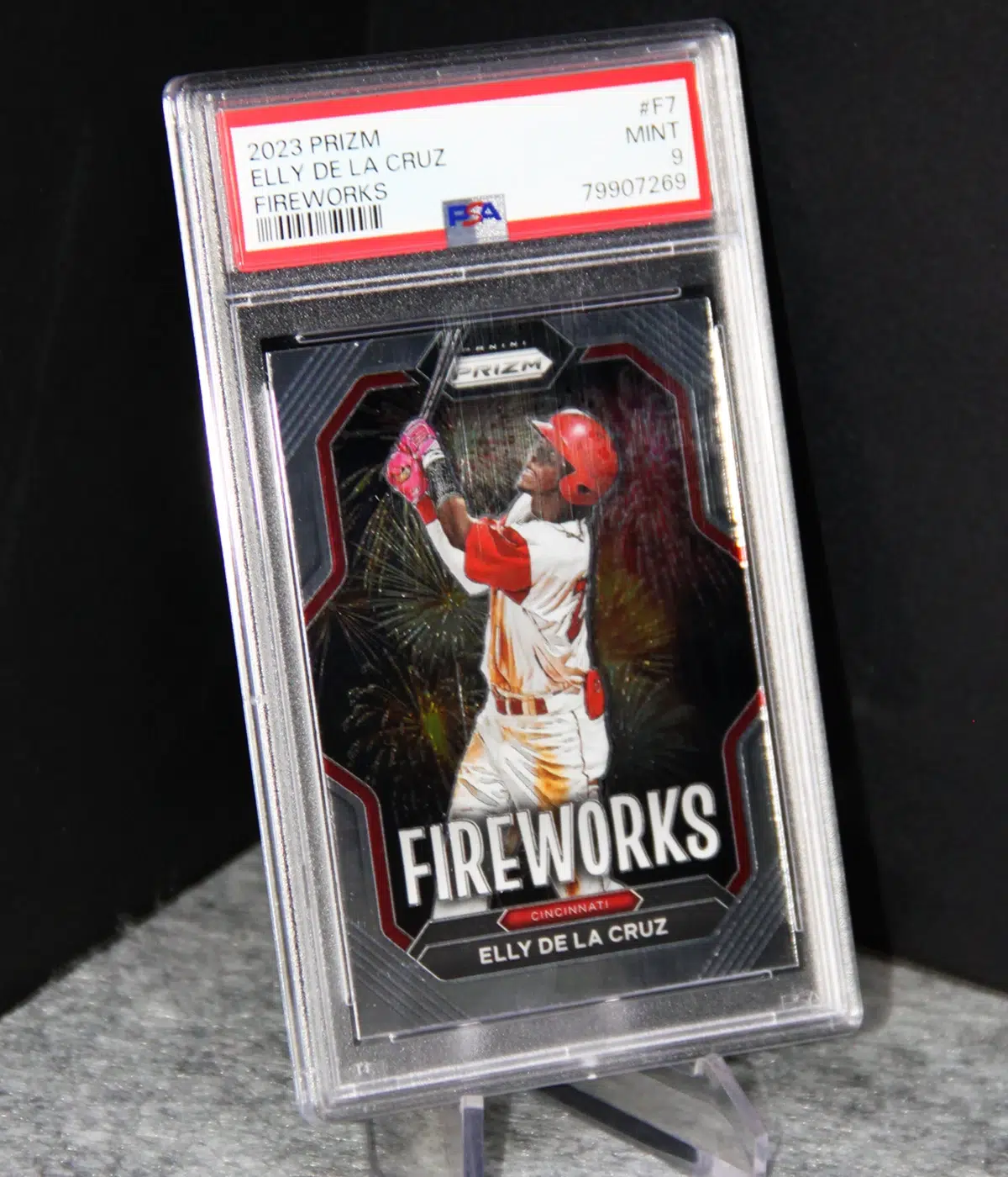 2023 Elly De La Cruz #F7 Panini Prizm Fireworks - stand