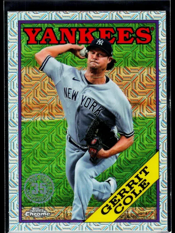 2023 Gerrit Cole #2T88C 18 Topps Chrome 1988 Topps Baseball 35th Anniversary Mojo - front
