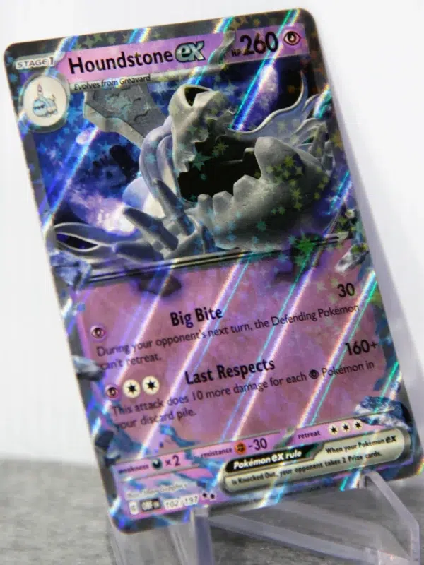 2023 Houndstone ex #102 197 Pokemon Obsidian Flames Double Rare Holo - stand