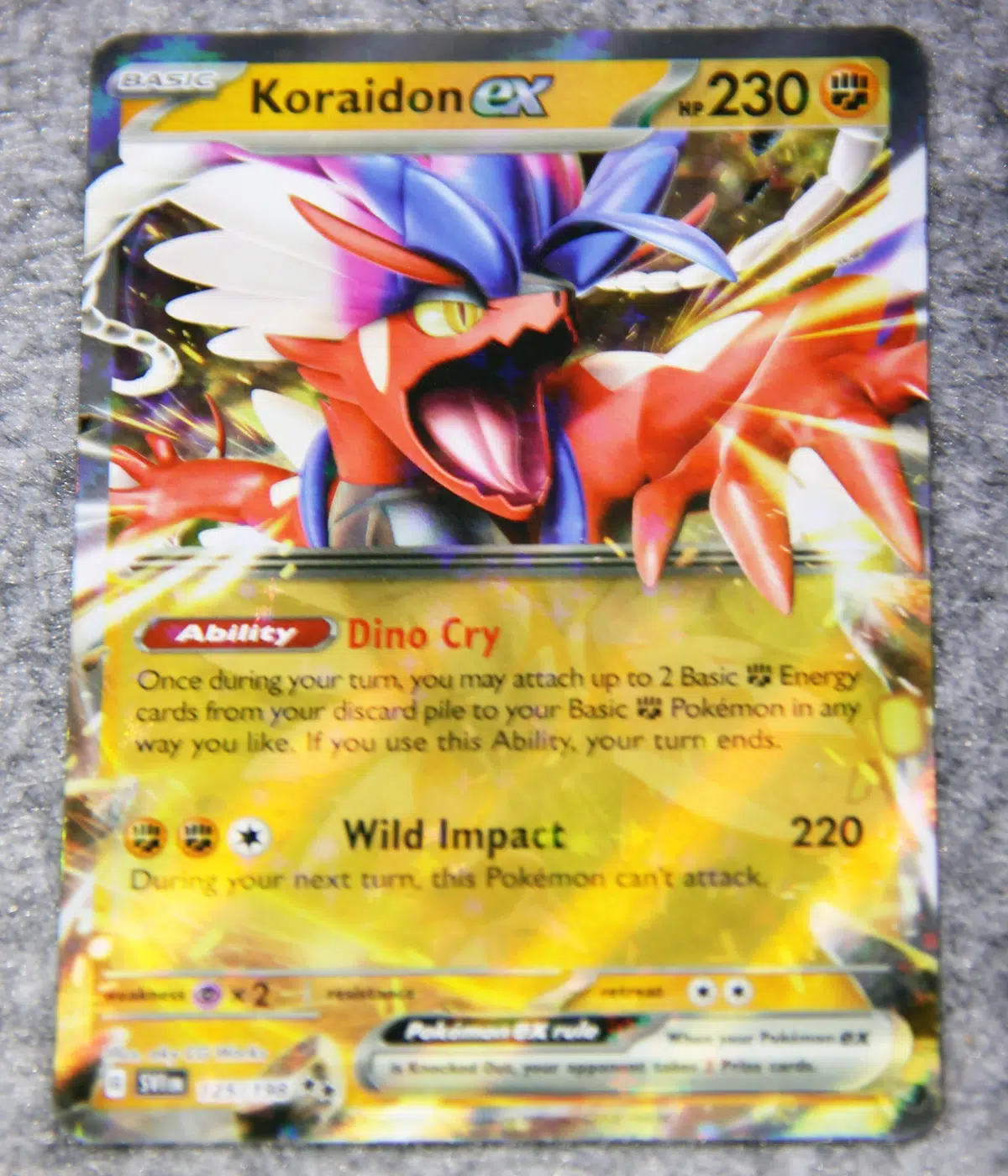 2023 Koraidon ex #125 198 Pokemon Scarlet & Violet Double Rare Holo - front