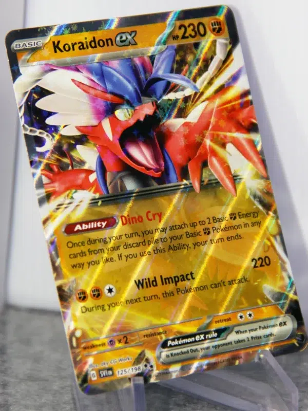 2023 Koraidon ex #125 198 Pokemon Scarlet & Violet Double Rare Holo - stand