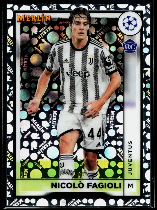 2023 Nicolo Fagioli #79 Topps Merlin Collections UEFA Champions League Vintage Refractor Rookie