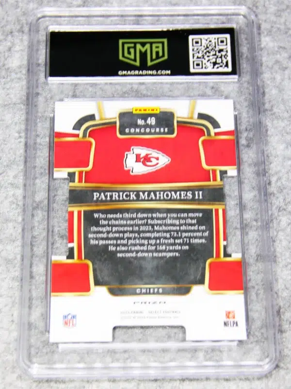 2023 Patrick Mahomes II #49 Panini Select Concourse Prizm Die Cut - back