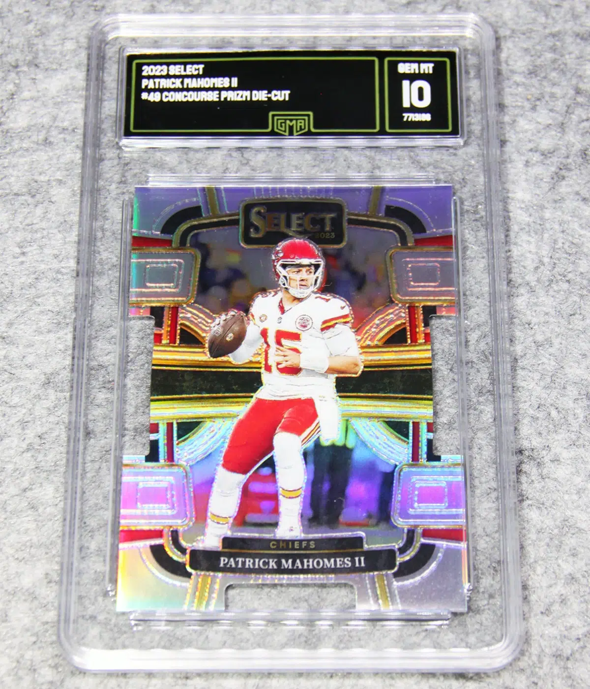 2023 Patrick Mahomes II #49 Panini Select Concourse Prizm Die Cut - front