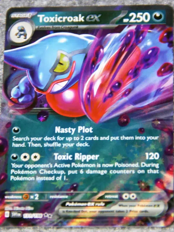 2023 Toxicroak ex #131 198 Pokemon Scarlet & Violet Double Rare Holo - front