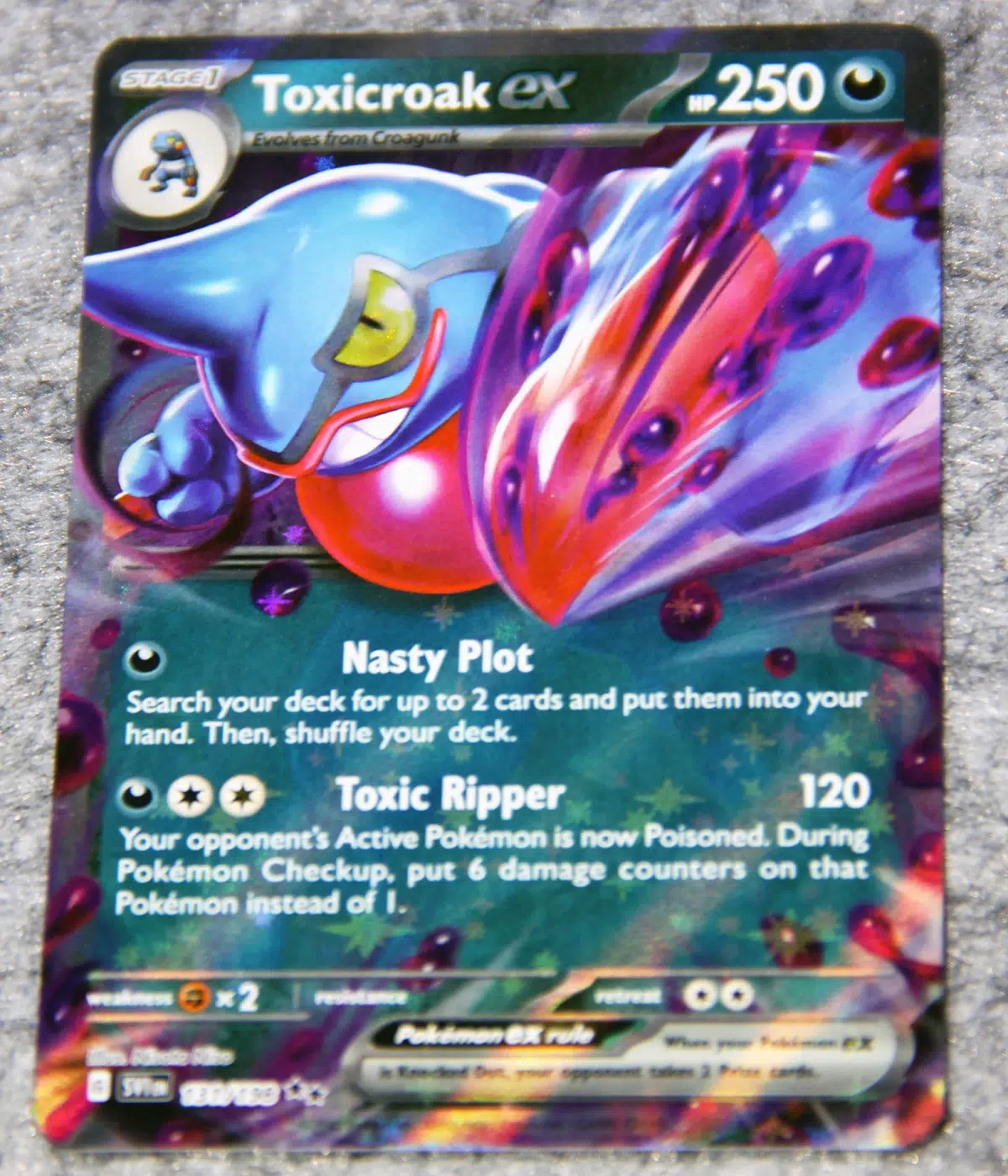 2023 Toxicroak ex #131 198 Pokemon Scarlet & Violet Double Rare Holo - front