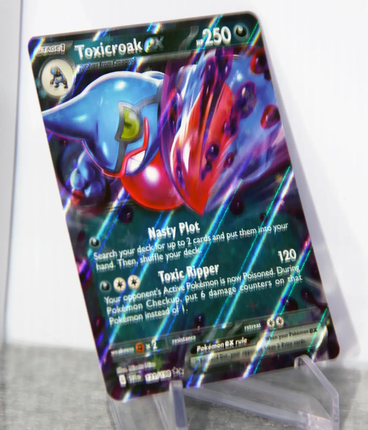 2023 Toxicroak ex #131 198 Pokemon Scarlet & Violet Double Rare Holo - stand