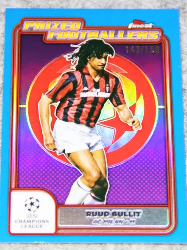 2024-25 Ruud Gullit #PF-8 Topps Finest Prized Footballers Blue Refractor /150