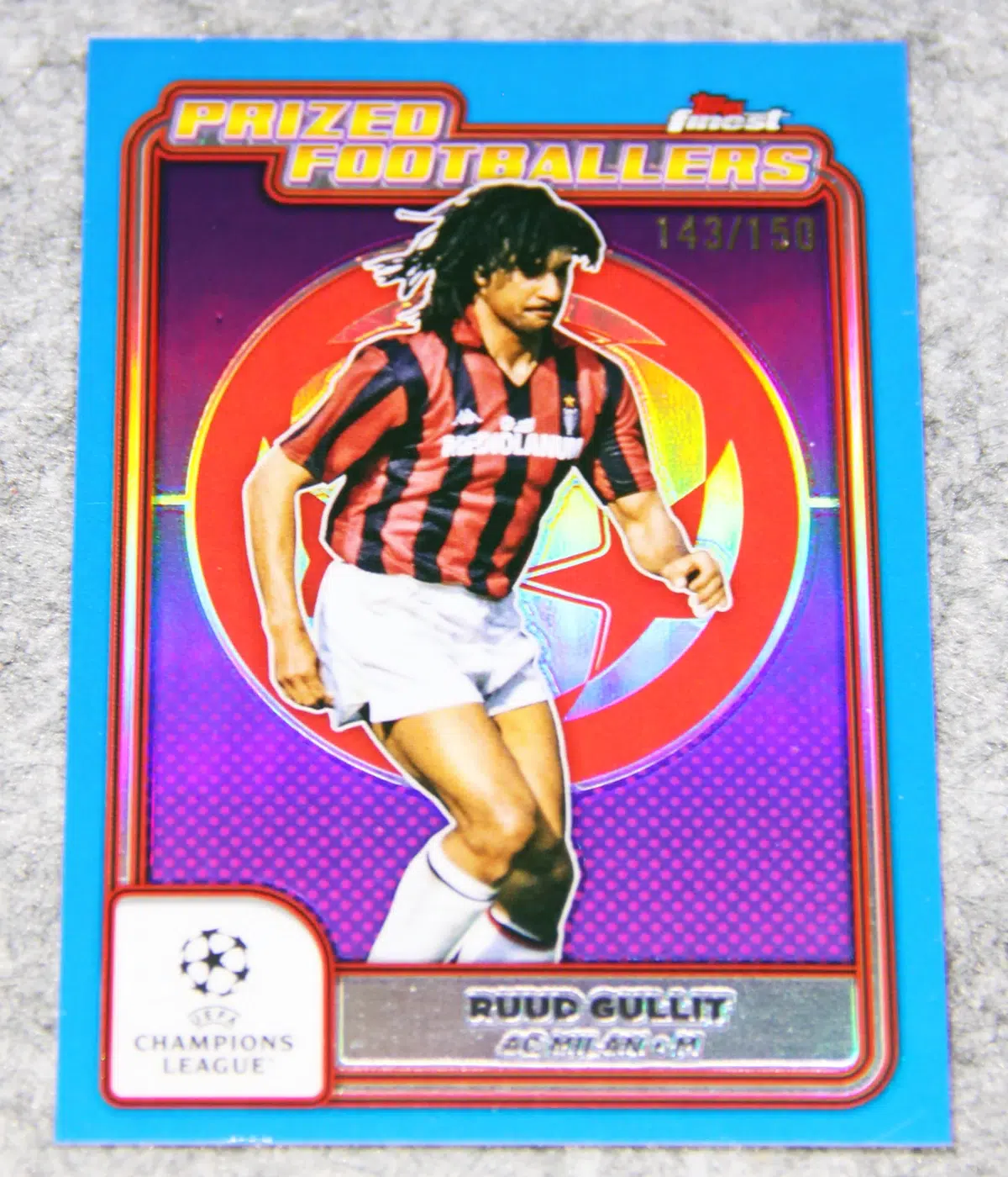 2024-25 Ruud Gullit #PF-8 Topps Finest Prized Footballers Blue Refractor /150