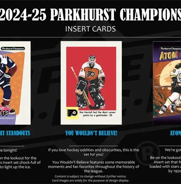 2024-25 Upper Deck Parkhurst Champions Hockey NHL Hobby Box