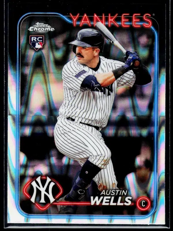 2024 Austin Wells #281 Topps Chrome RC - front