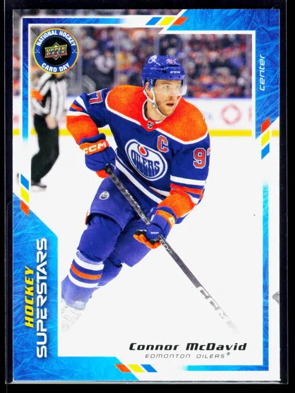 2024 Connor McDavid #NHCD 11 Upper Deck National Hockey Card Day Hockey Superstars - front