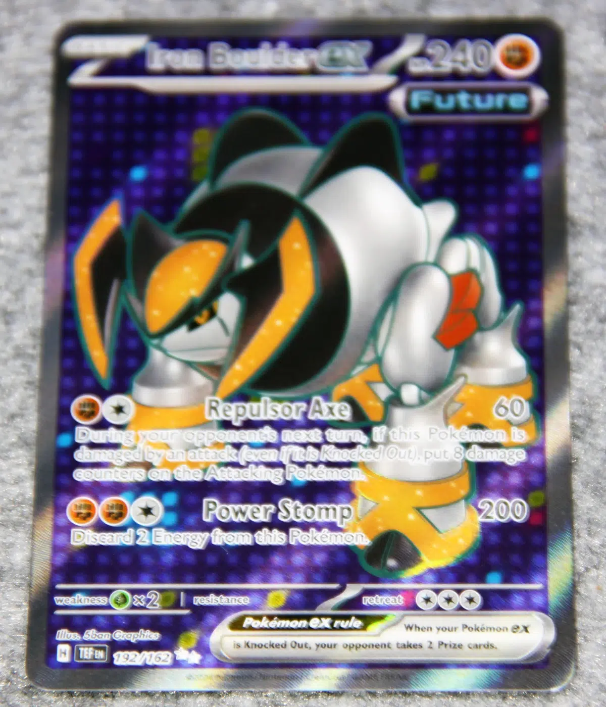 2024 Iron Boulder ex #192 162 Pokemon Temporal Forces Ultra Rare Holo - front