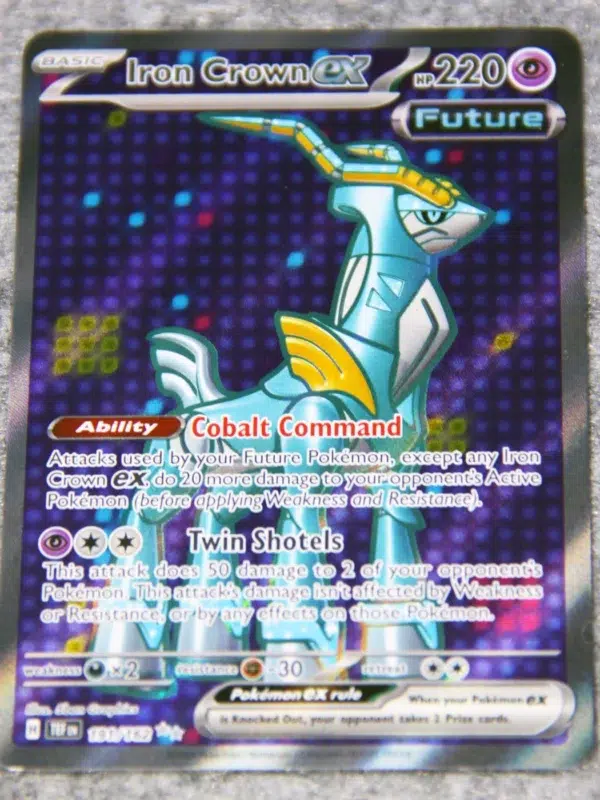 2024 Iron Crown ex #191 162 Pokemon Temporal Forces Ultra Rare Holo - front