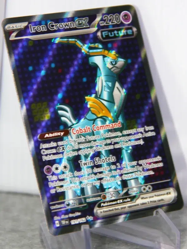 2024 Iron Crown ex #191 162 Pokemon Temporal Forces Ultra Rare Holo - stand