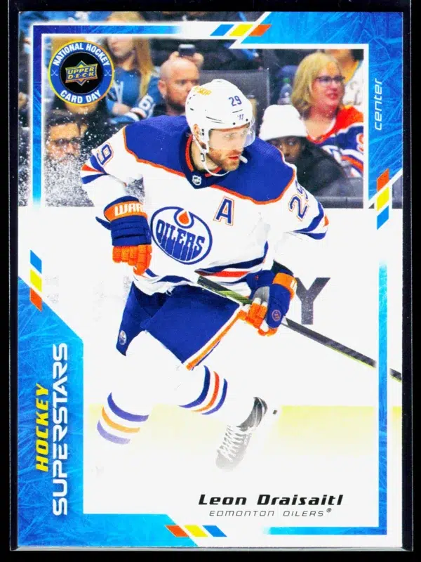 2024 Leon Draisaitl #NHCD 12 Upper Deck National Hockey Card Day Hockey Superstars - front