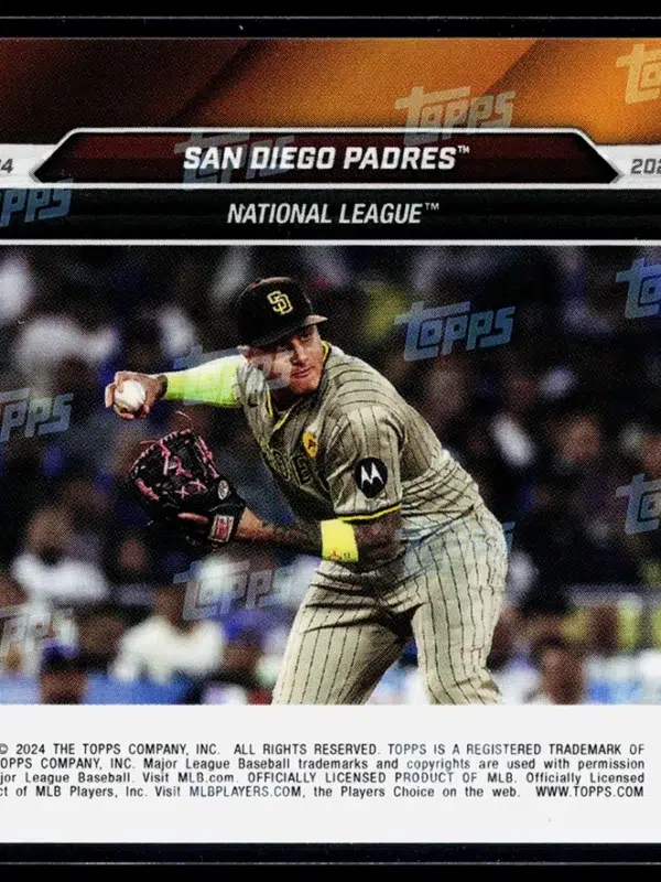 2024 San Diego Padres #747 Topps Now Game Ending Triple Play Postseason Clincher - back