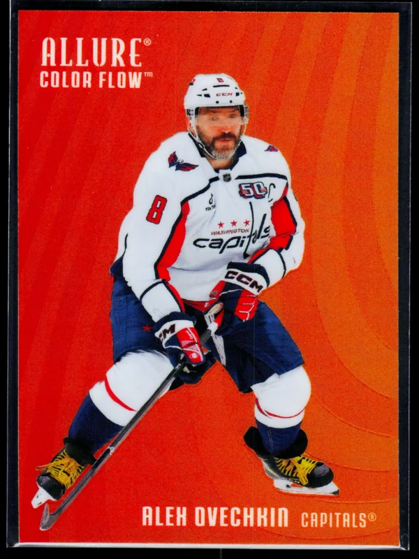 2025 26 Alex Ovechkin #CF 12 Upper Deck Allure Color Flow Red Orange - front