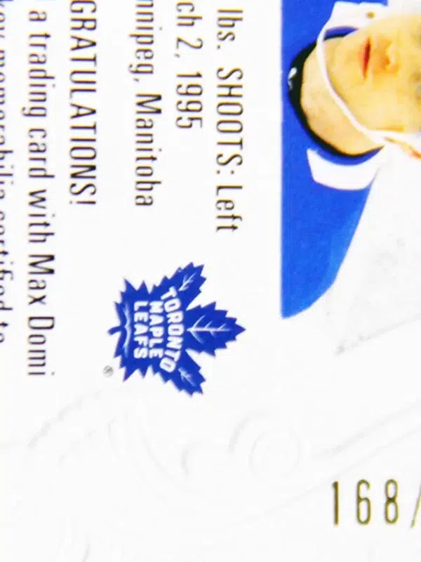 2025 26 Max Domi #77 Upper Deck Artifacts of 299 - detail