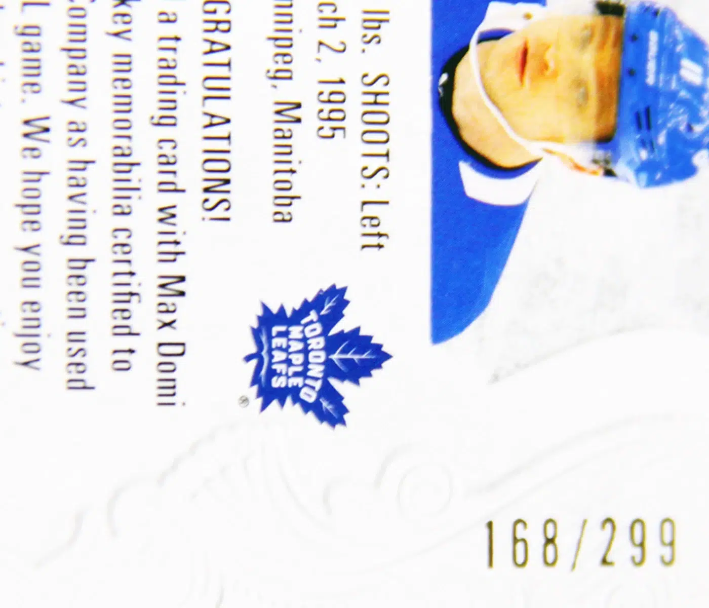 2025 26 Max Domi #77 Upper Deck Artifacts of 299 - detail