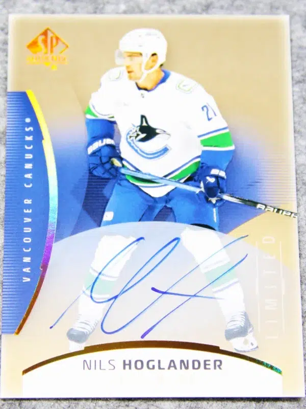 2025 26 Nils Hoglander #57 Upper Deck SP Authentic Limited Auto - front