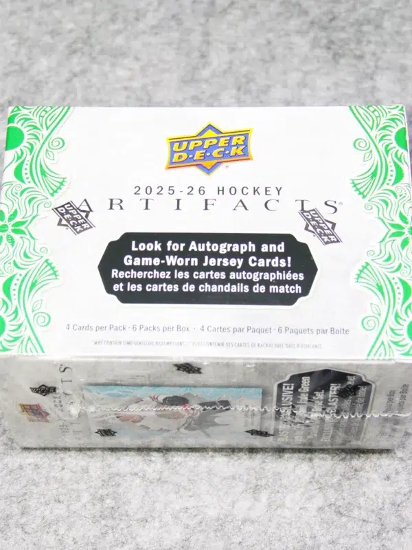 2025 26 Upper Deck Artifacts Hockey NHL Blaster Box - front