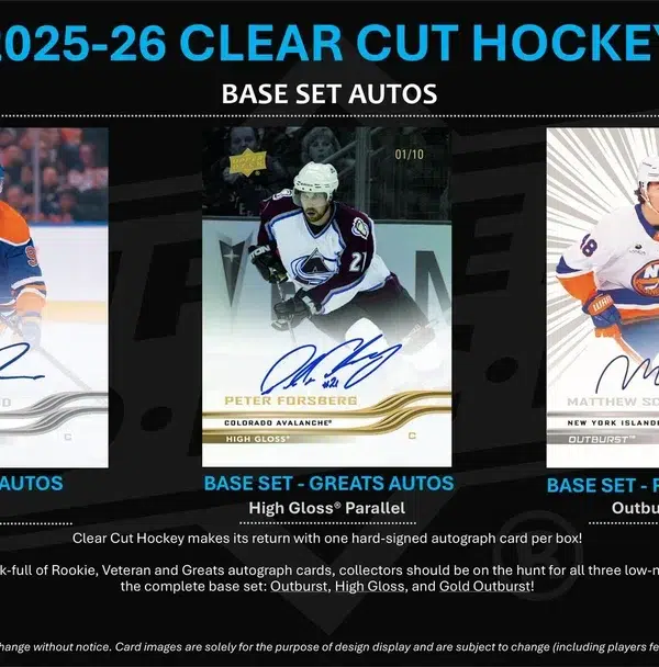 2025-26 Upper Deck Clear Cut Hockey NHL Hobby Box