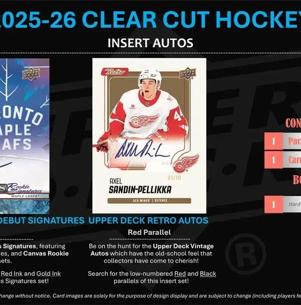 2025-26 Upper Deck Clear Cut Hockey NHL Hobby Box