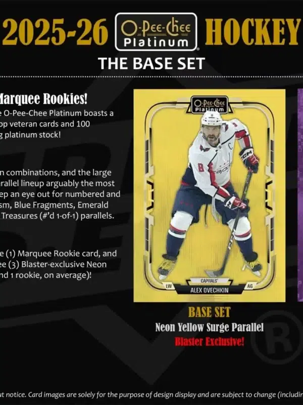 2025-26 Upper Deck O-Pee-Chee Platinum Hockey NHL Blaster Box