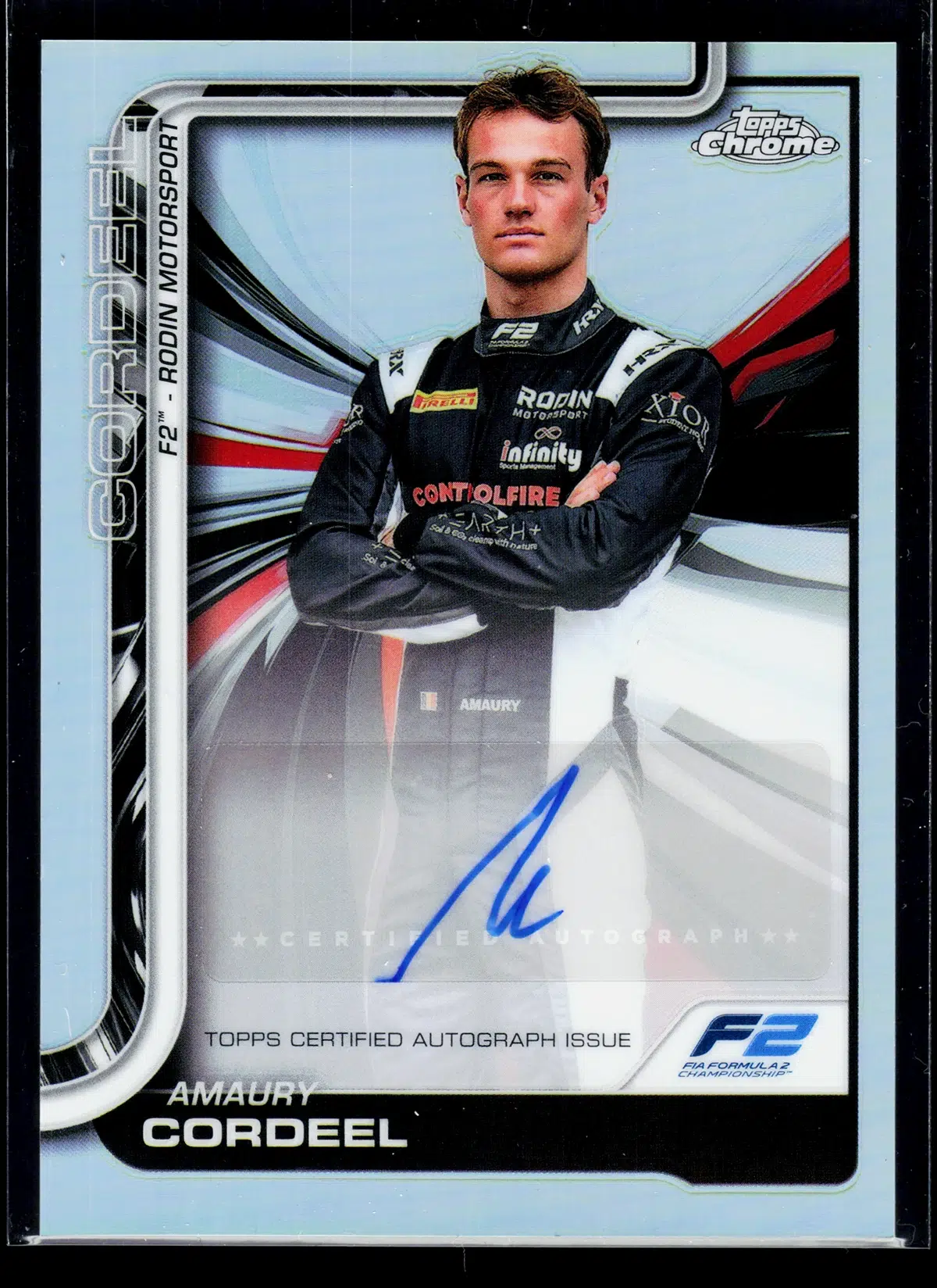 2025 Amaury Cordeel #CAC COR Topps Chrome Formula 1 Autograph RC - front