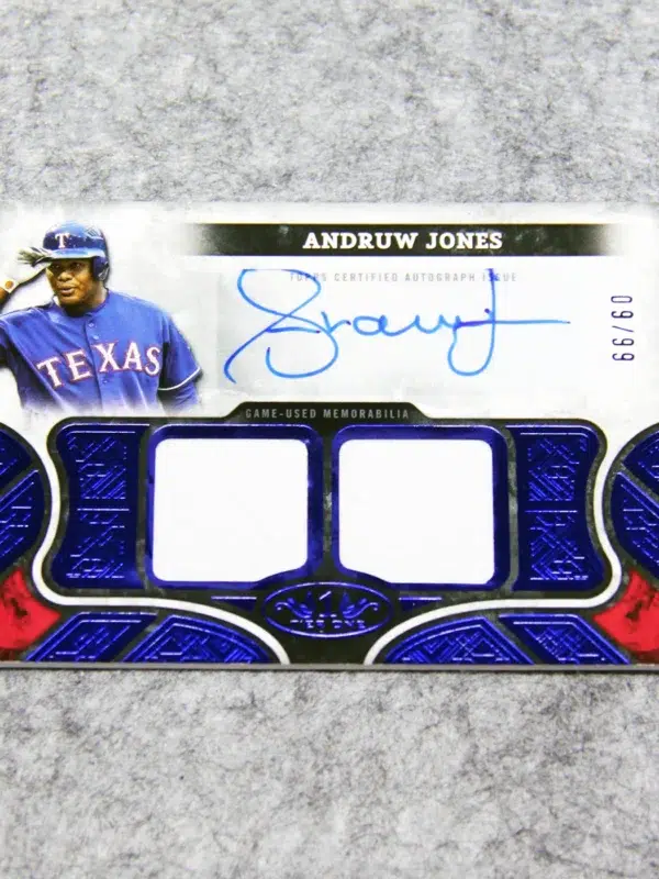 2025 Andruw Jones #AT1R AJ Topps Tier One Autographed Tier One Relics 99 - front