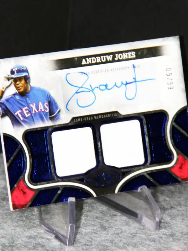 2025 Andruw Jones #AT1R AJ Topps Tier One Autographed Tier One Relics 99 - stand