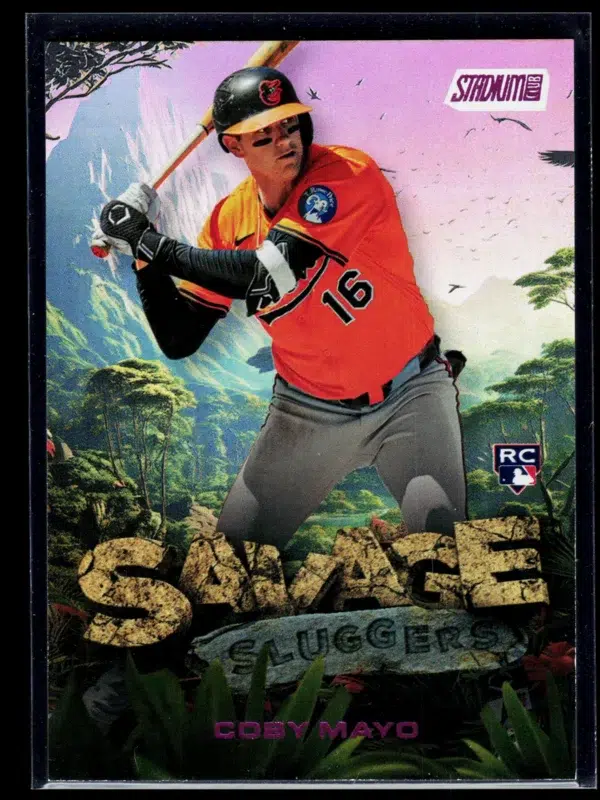 2025 Coby Mayo #SS 22 Topps Stadium Club Savage Sluggers RC - front