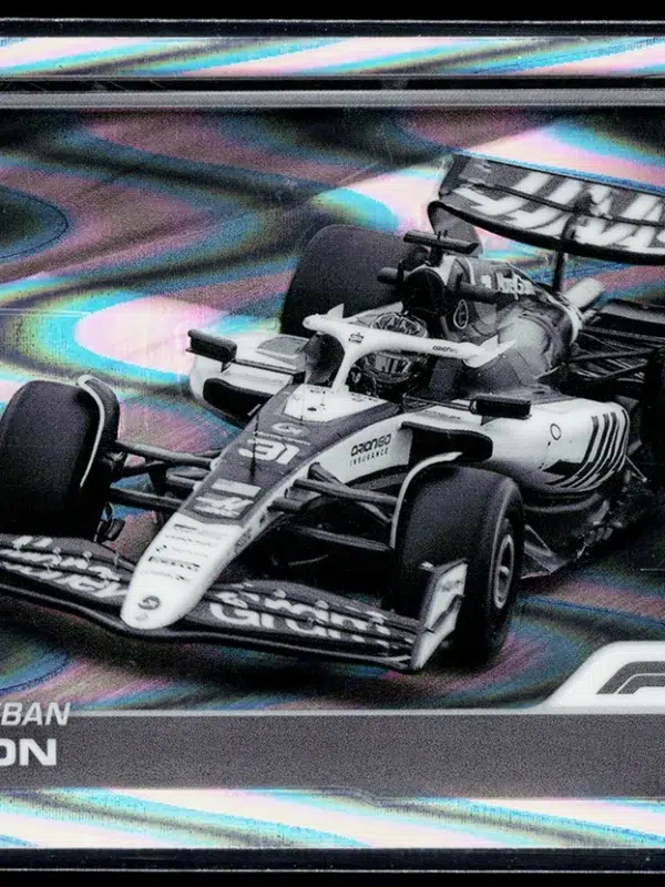 2025 Esteban Ocon #85 Topps Chrome Formula 1 B&W Ray Wave Refractor - front