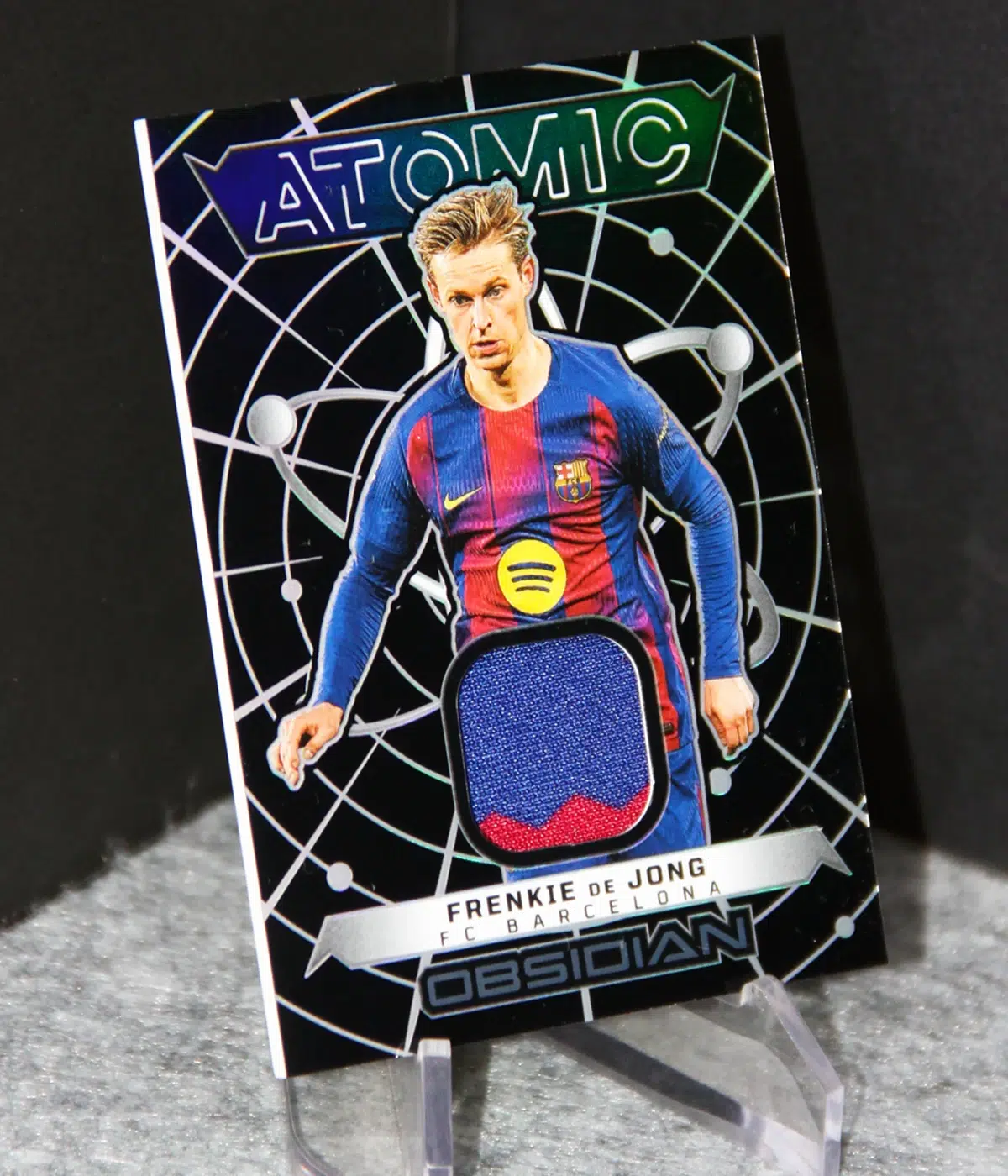 2025 Frenkie de Jong #AM-FDJ Panini Obsidian Atomic Relic Patch /199